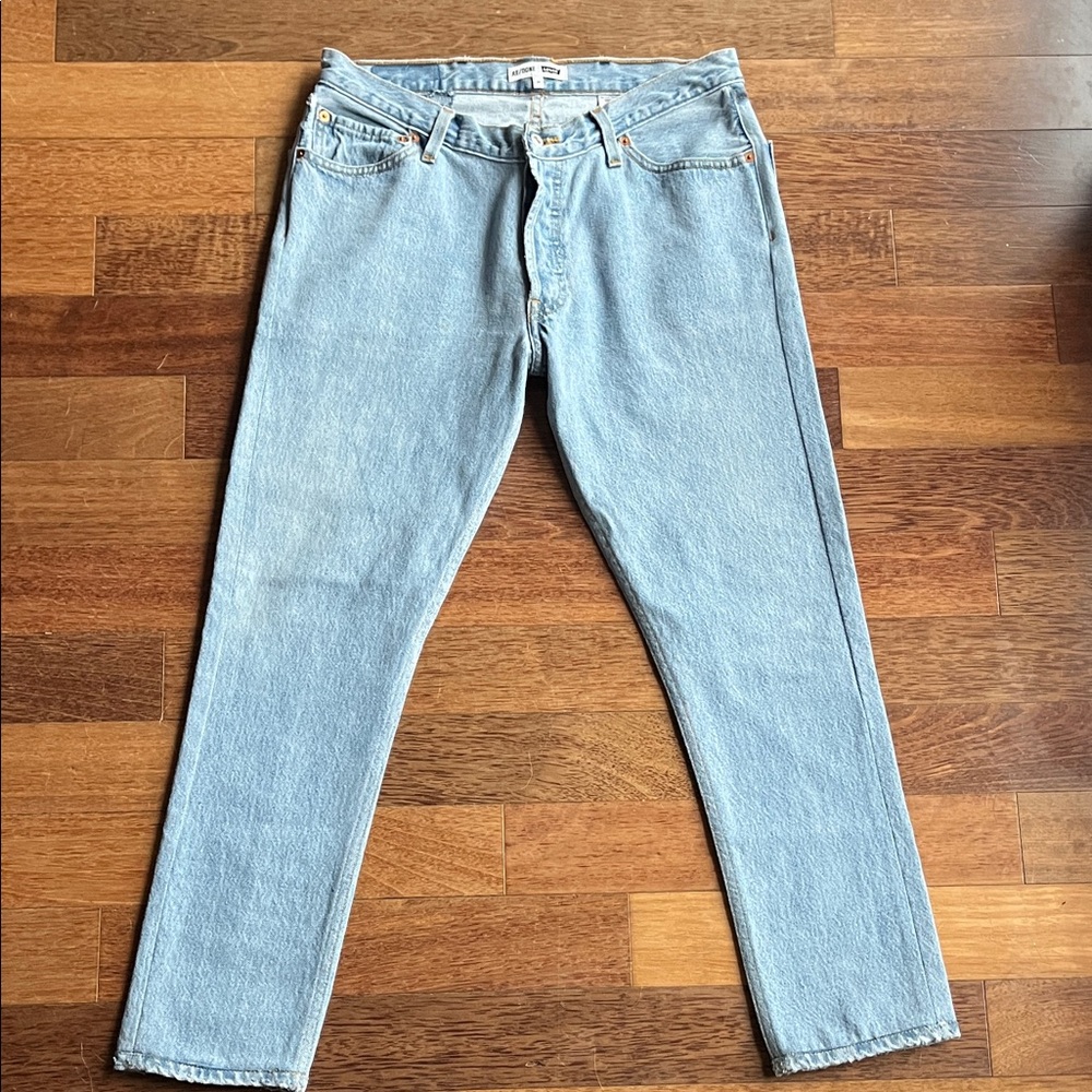 RE/DONE x Levi's $395 Retail Women's Straight Leg Jeans - Picture 3 of 7